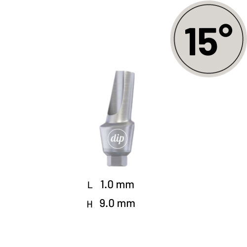 15° Anatomic Angled Titanium Abutment for Internal Hex RP 3.5