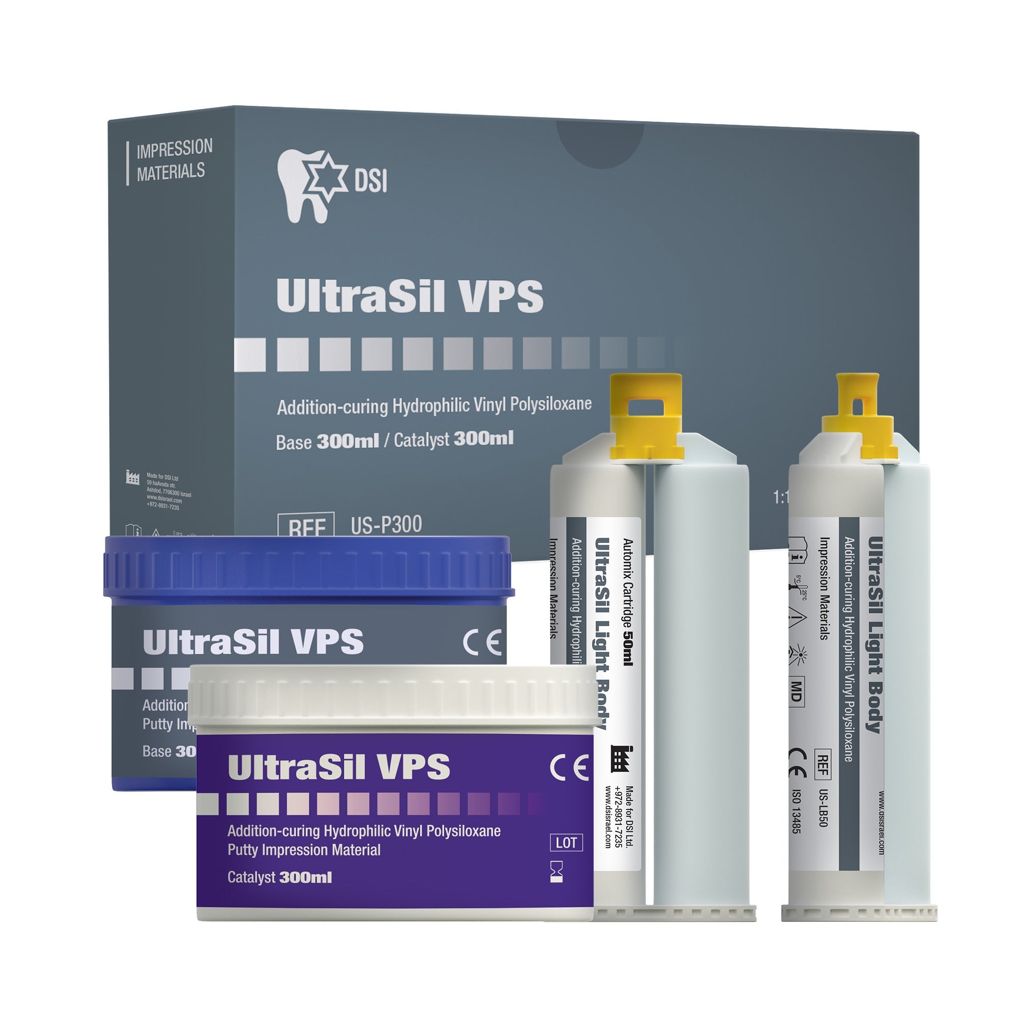 DIP UltraSil VPS Impression Material Full Kit 600ml putty + 2x50ml wash