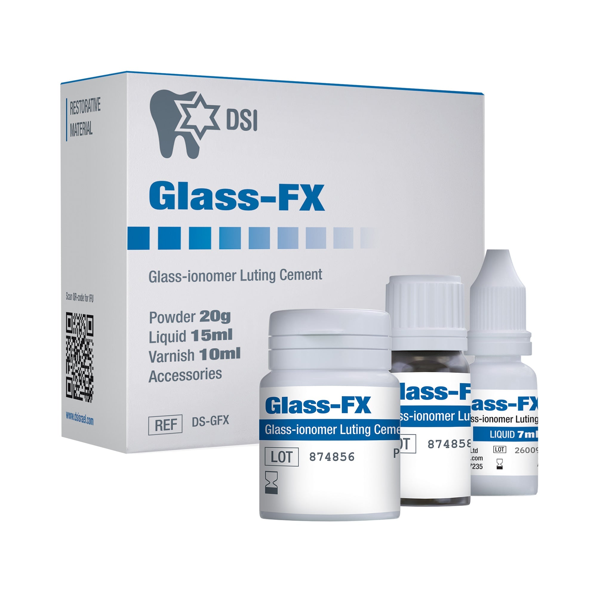 DIP Glass FX Glass-Ionomer Luting Cement 20g + 15ml + 10ml