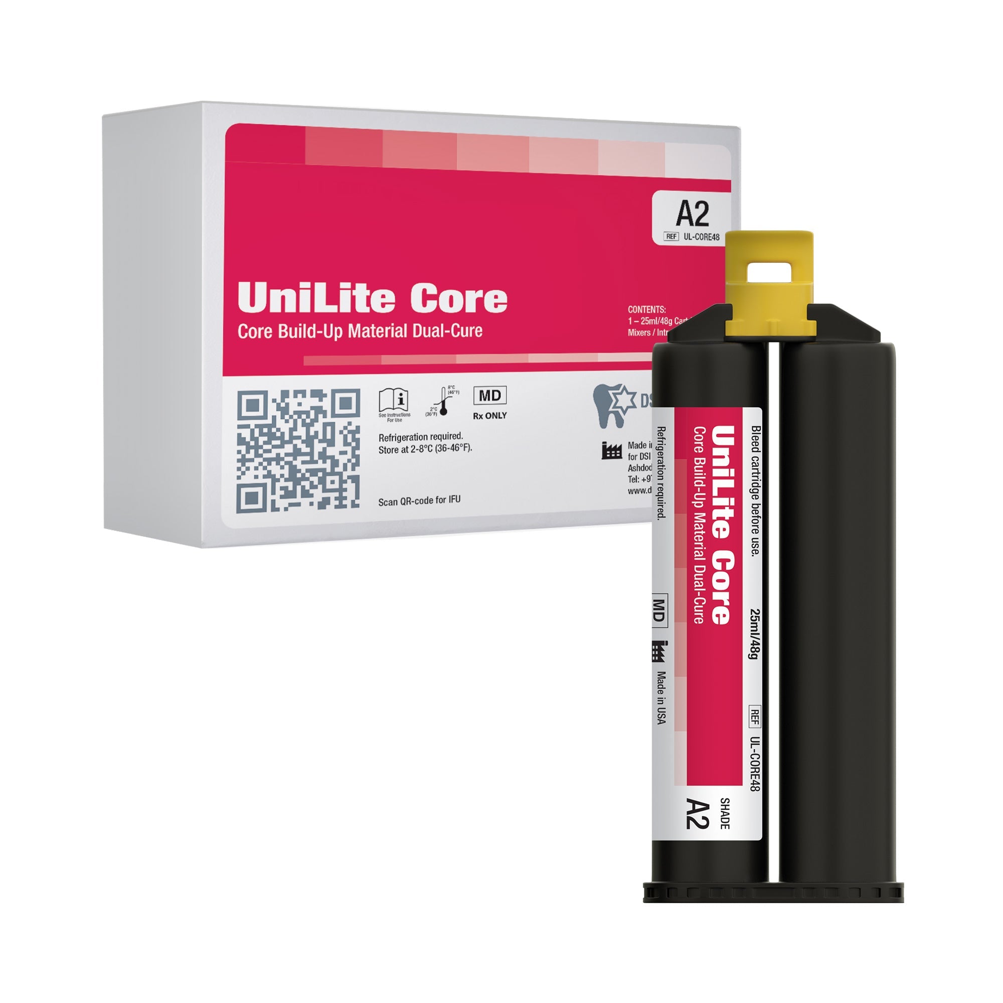 DIP UniLite Core Dual-Curing Core Build Up Material Automix Cartridge 48g