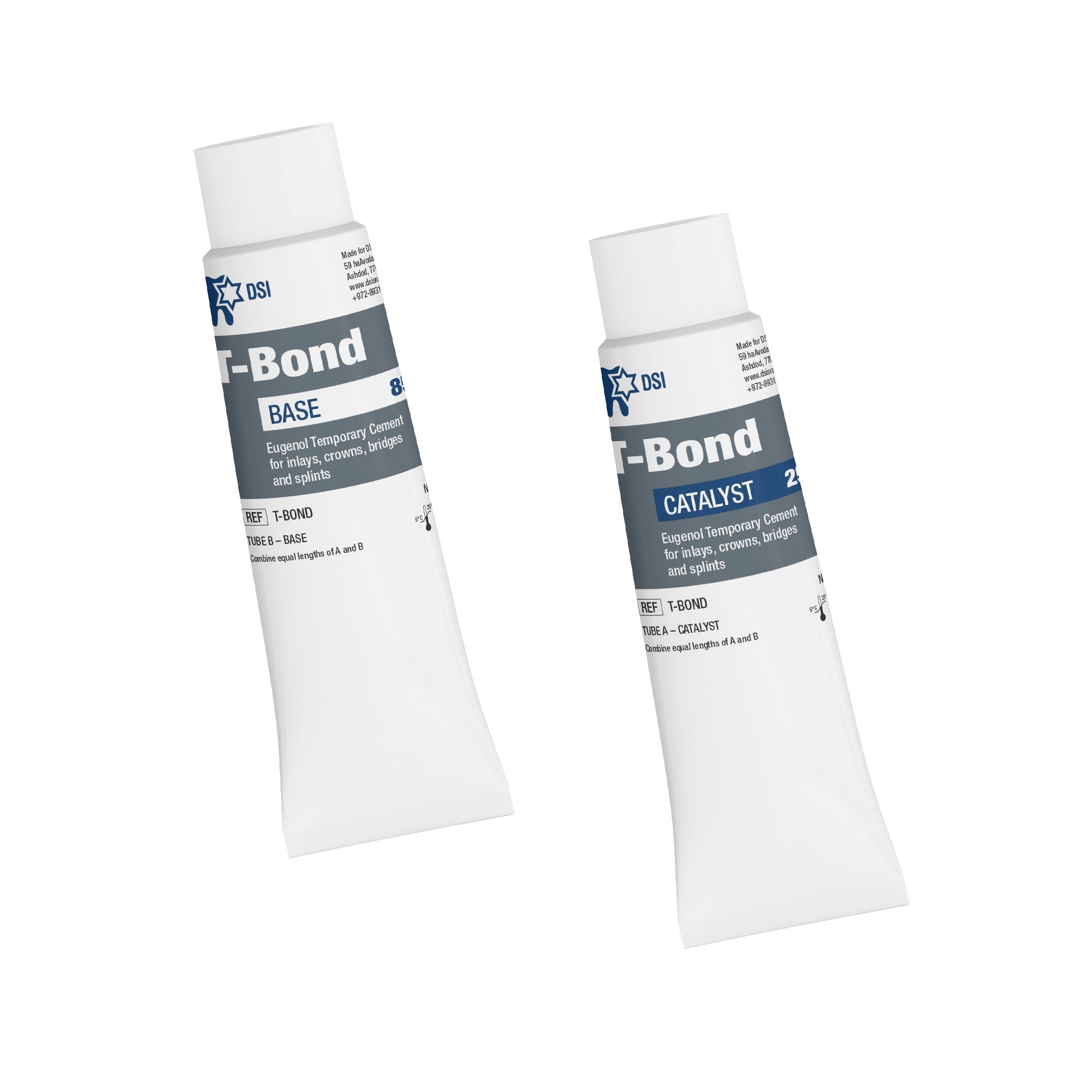 DIP T-Bond Temporary Cement For Crowns & Bridges Base+Catalyst 110g