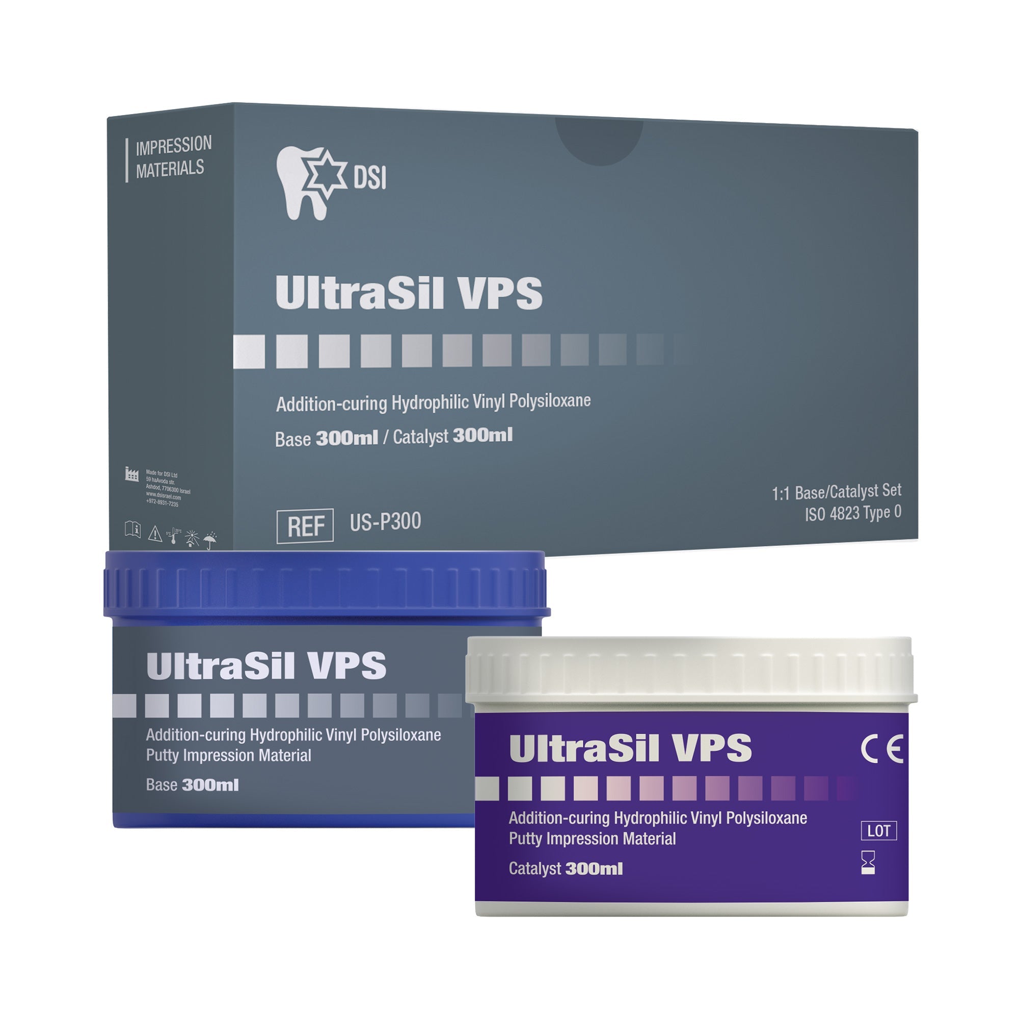 DIP UltraSil VPS Impression Material Putty Kit 300ml Base + 300ml Catalyst