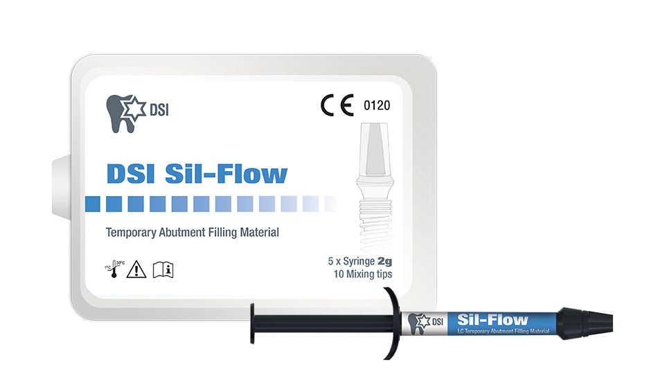 DIP Sil-Flow Light-cured Temporary Abutment Filling Material 2g x 5 Syringes