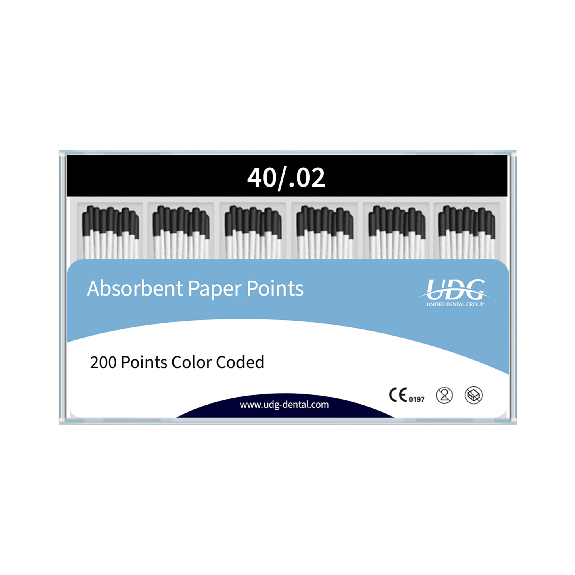 UDG Absorbent Paper Points 2% 200 pcs