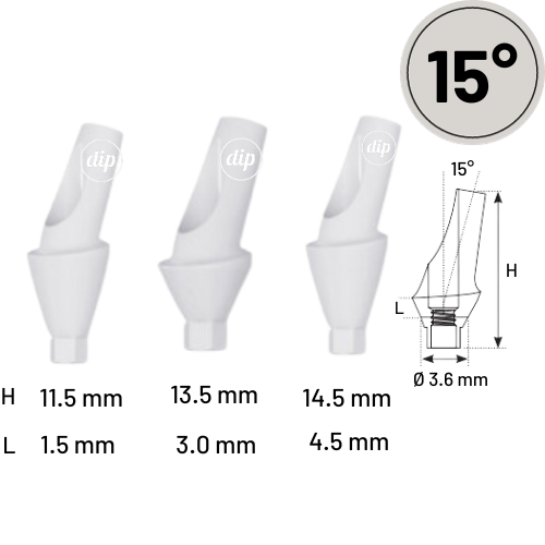 15° Angled Anatomic Peek Abutment for Nobel Active® NP 3.5