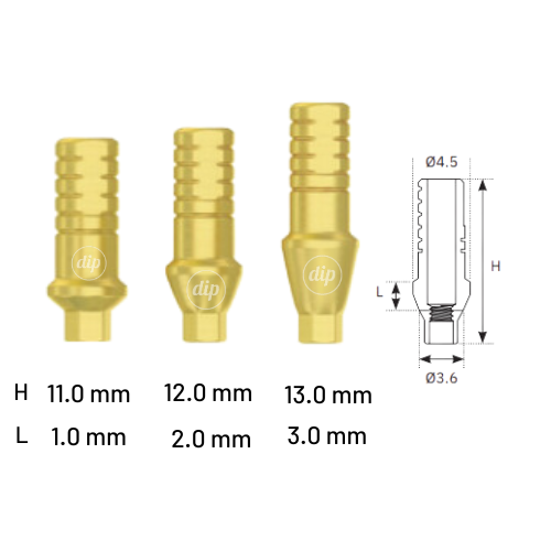 Straight Shoulder Titanium Abutment for Nobel Active® NP 3.5