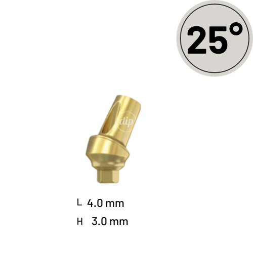 25° Angled Snap-On Transfer-Abutment for Internal Hex RP 3.5