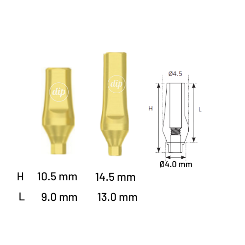 Straight Titanium Abutment for Nobel Active® RP 4.3