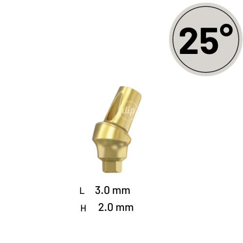 25° Angled Snap-On Transfer-Abutment for Internal Hex RP 3.5