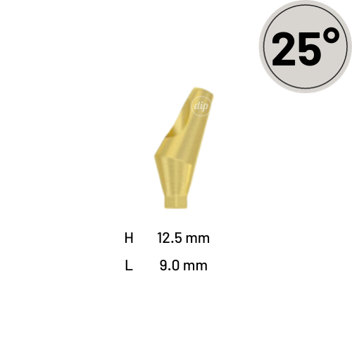 25° Anatomic Angled Titanium Abutment for Nobel Active® NP 3.5