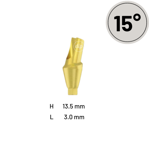 15° Anatomic Angled Titanium Abutment for Nobel Active® NP 3.5