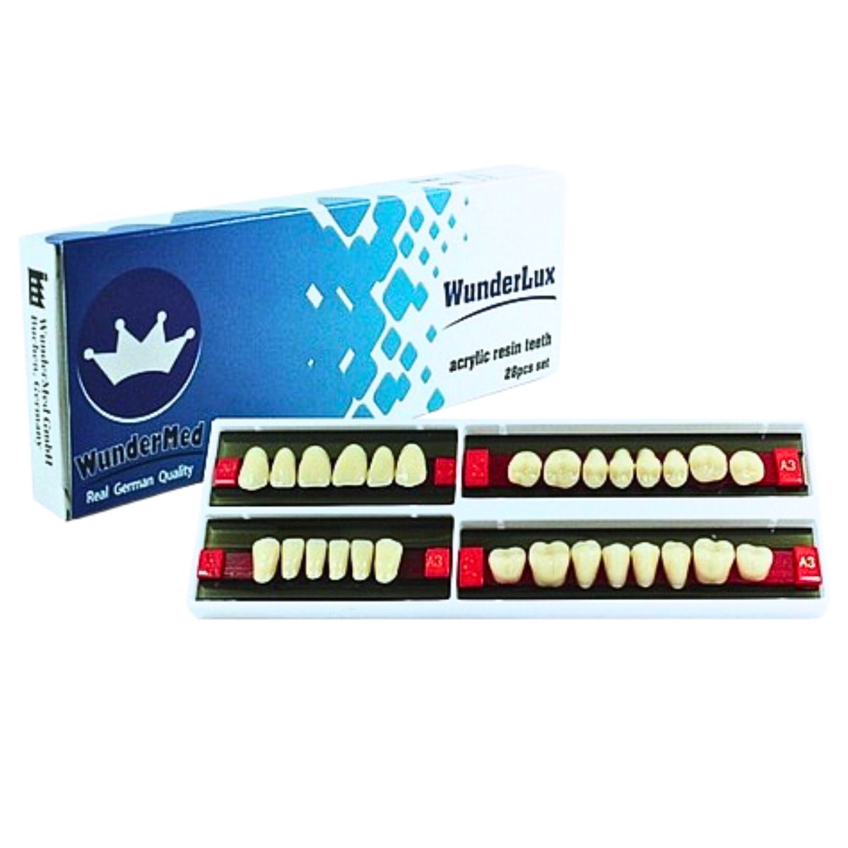 Wunderlux Artificial Acrylic Dentures 28pcs Set A3