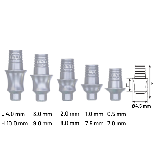 Rotational Concave CAD/CAM Ti-Base for Internal Hex RP 3.5