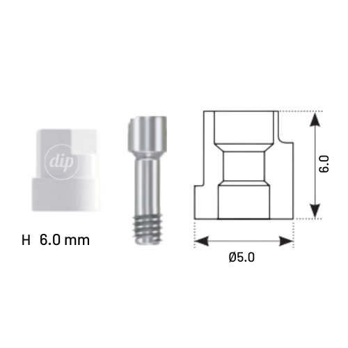 Scan Post / Body for Multi-Unit Abutment M1.72 - Internal Hex RP 3.5