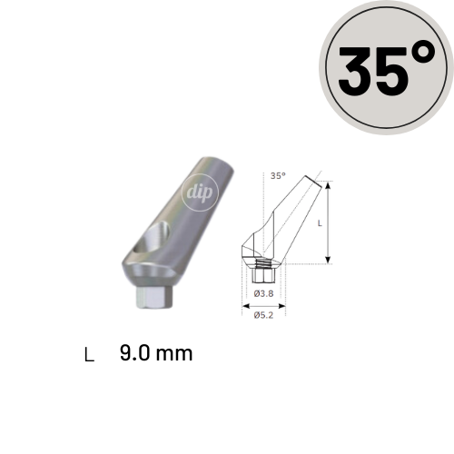 35° Angled Titanium Abutment for Internal Hex RP 3.5