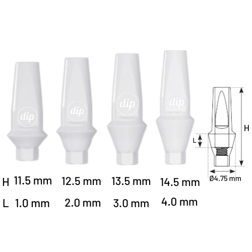 Straight Anatomic Peek Abutment for Nobel Active® NP 3.5