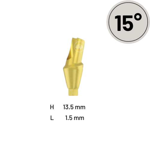 15° Anatomic Angled Titanium Abutment for Nobel Active® RP 4.3