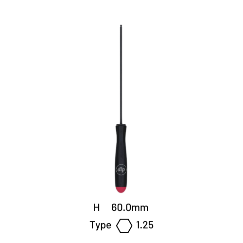 XL Carbon & Steel Manual Screwdriver - 1.25 mm Hex