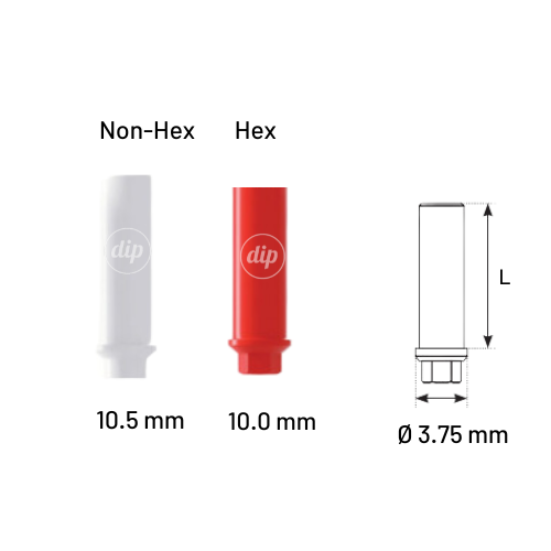 Castable Plastic Abutment for Internal Hex RP 3.5