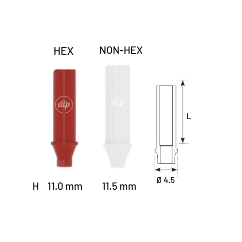 Castable Plastic Abutment for Nobel Active® RP 4.3