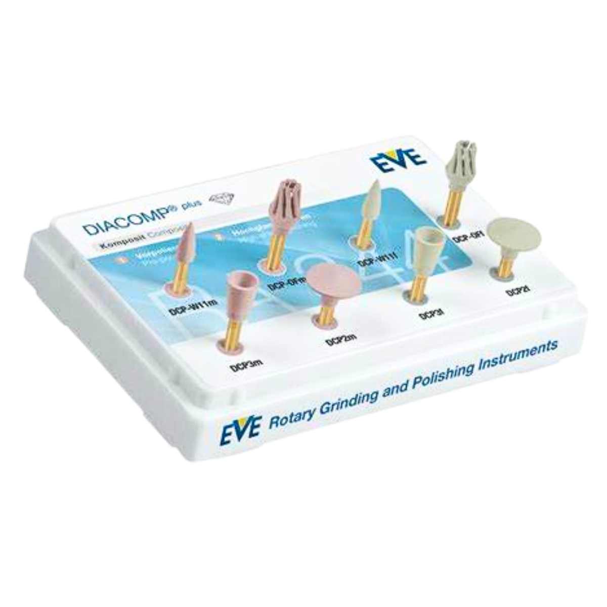 EVE Diacomp Plus RA 344 Set of 8 Diamond Silicone Polishers