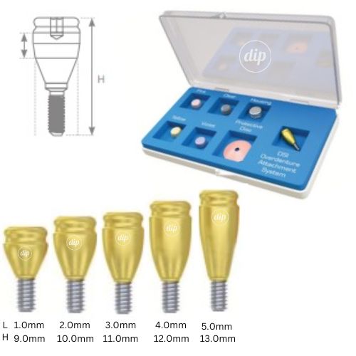 Straight Overlock™ Overdenture Attachment KIT for Nobel Active® NP 3.5