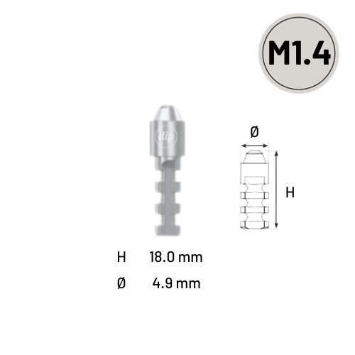 Abutment Analog for Multi-Unit Abutment M1.4 Internal Hex RP 3.5