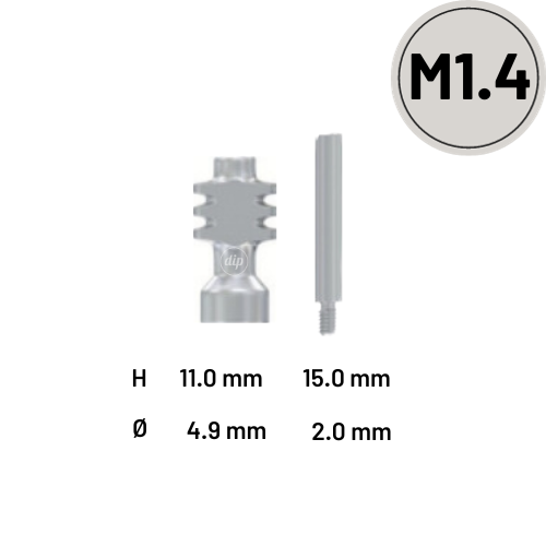 Open-Tray Impression Coping for Multi-Unit M1.4 For Internal Hex RP 3.5