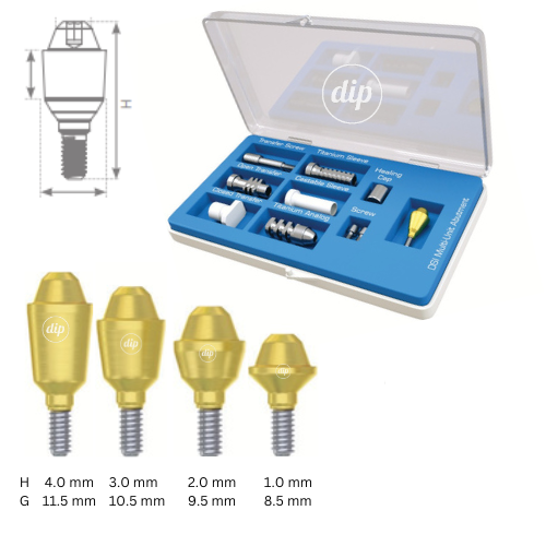 Straight Multi-Unit Abutment KIT M1.6 for Internal Hex RP 3.5