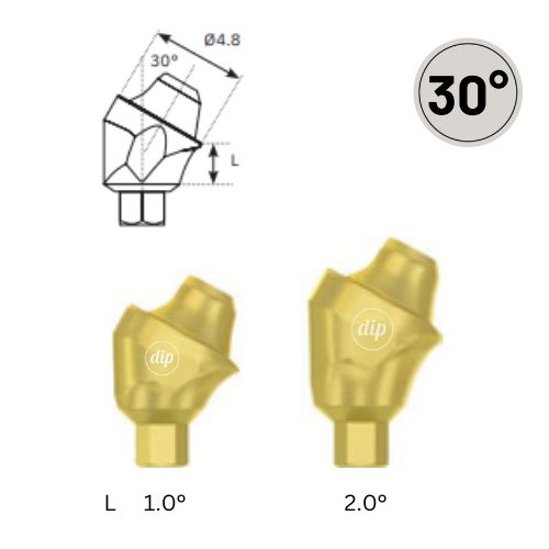 30° Multi-Unit Abutment M1.6 for Internal Hex NP 2.0