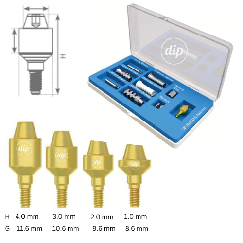 Straight Multi-Unit Abutment KIT M1.72 for Internal Hex RP 3.5