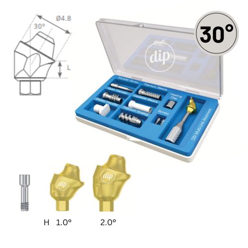 30° Multi-Unit Abutment KIT M1.6 for Internal Hex NP 2.0