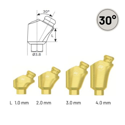 30° Angled dip-Lock™ Overdenture Attachment for Internal Hex RP 3.5