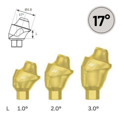 17° Multi-Unit Abutment M1.6 KIT for Internal Hex RP 3.5