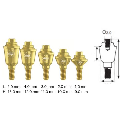 Straight Classic Multi-Unit Abutment M1.4 for Internal Hex RP 3.5