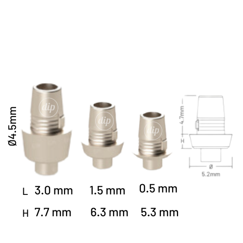 Rotational CAD/CAM Ti-Base for Sirona® Cerec - Internal Hex WP 4.5 (Pack of 10)