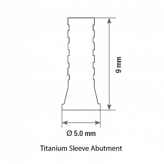 DIP Titanium Sleeve Abutment For Next Gen Multi-Unit M1.7