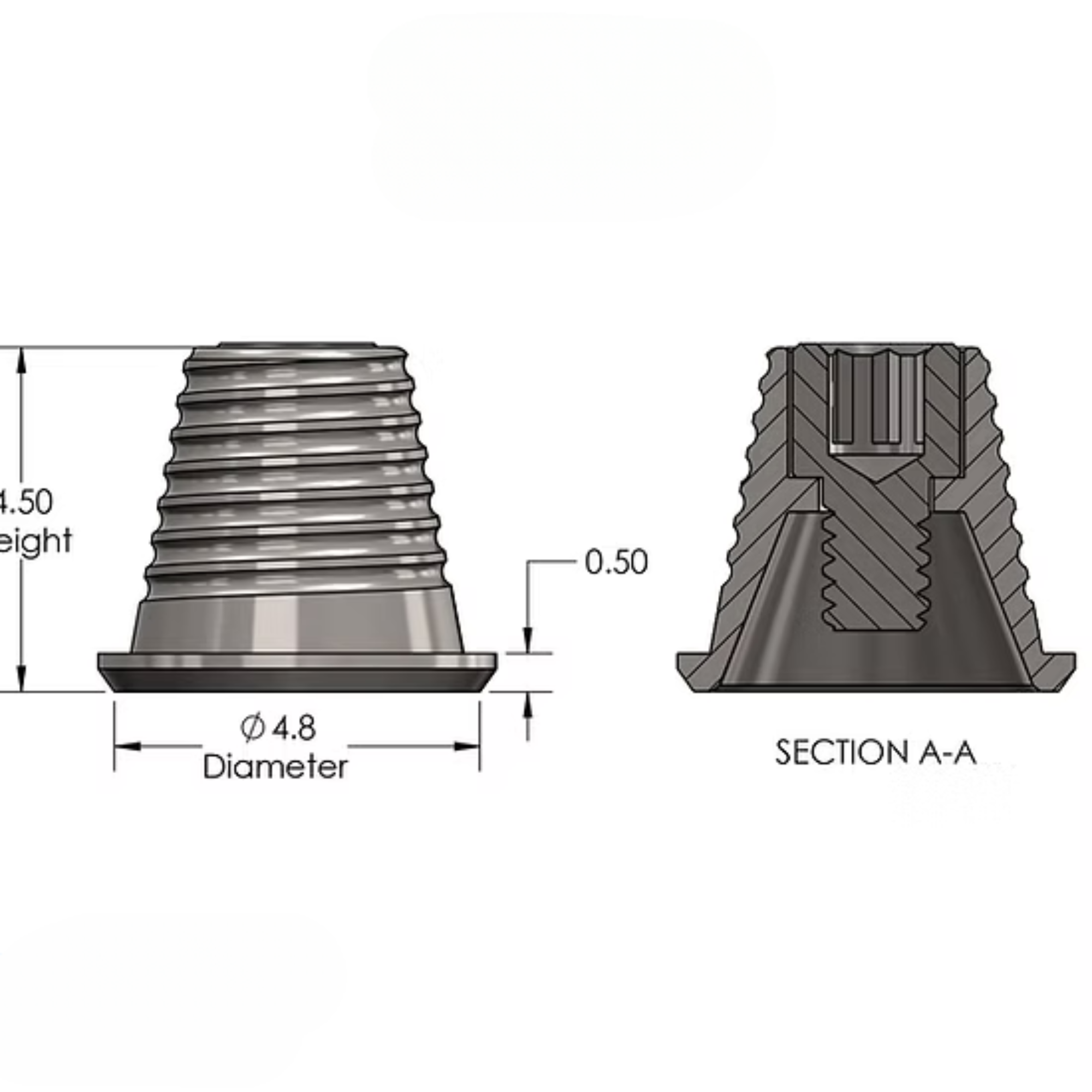 Multi-Unit Ti-Base for Geo CAD/CAM Library Compatible with Osstem® / M