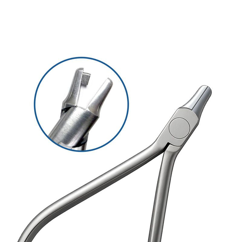Stainless steel tear-drop tip plier for clear aligner therapy