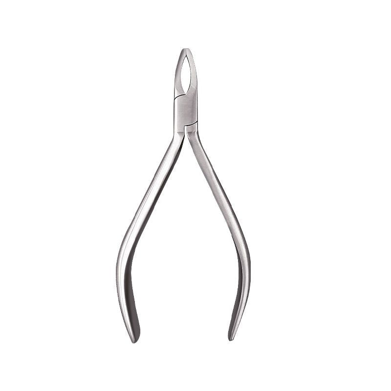 Stainless steel dimple-forming plier for clear aligner therapy
