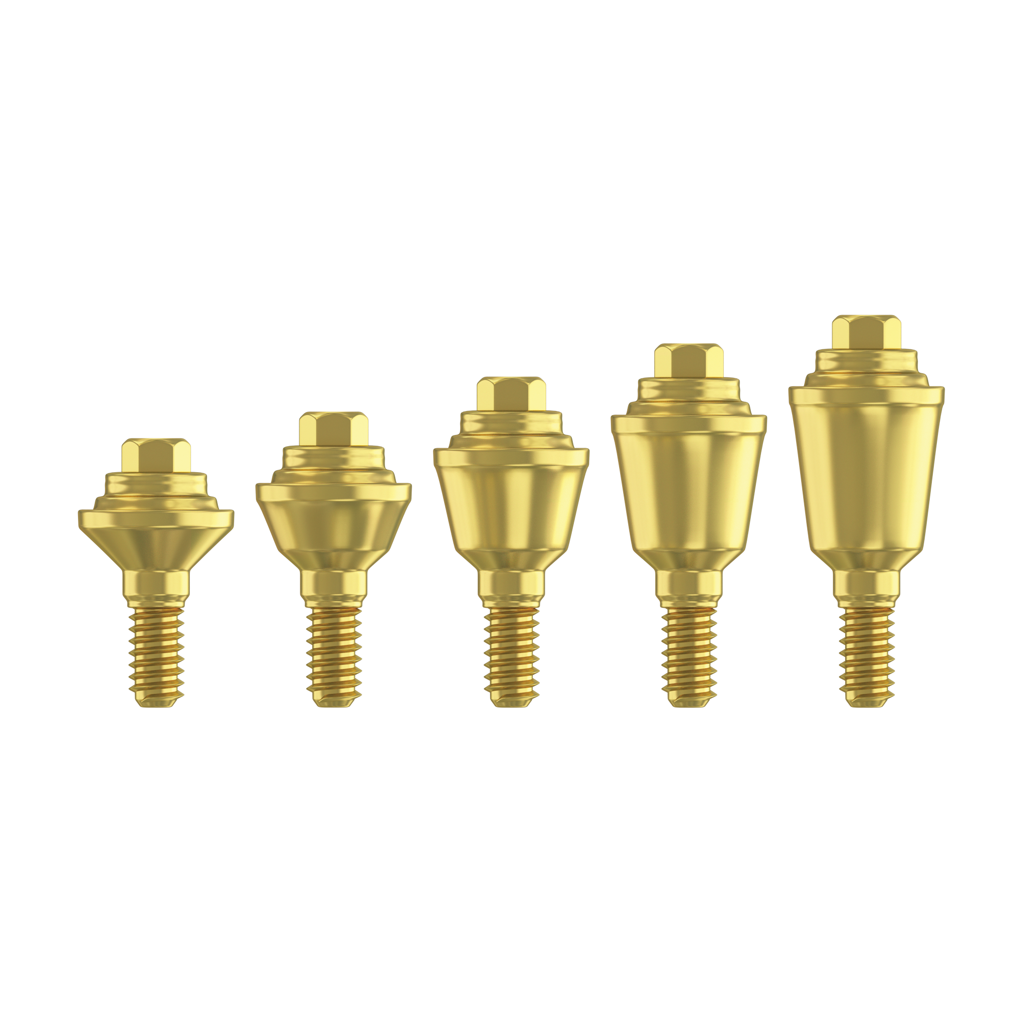 DIP Premium Straight Multi Unit Abutment Top Hex (M1.4) 4.9mm Full Set - Internal Hex Ø2.42mm