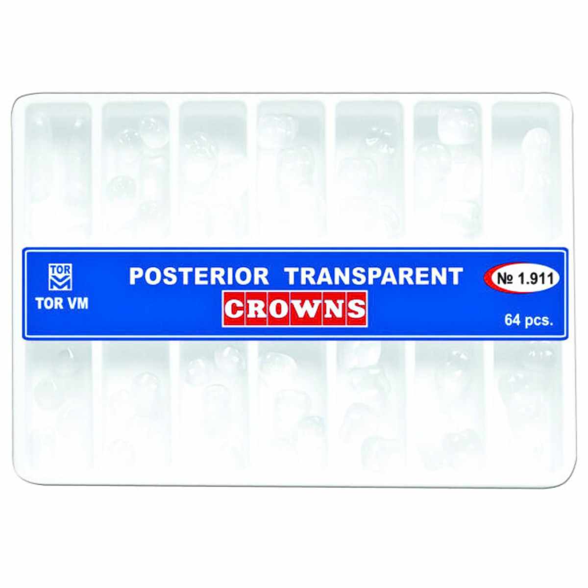 Tor VM Transparent Temporary Crowns for Distal Teeth 64 pcs