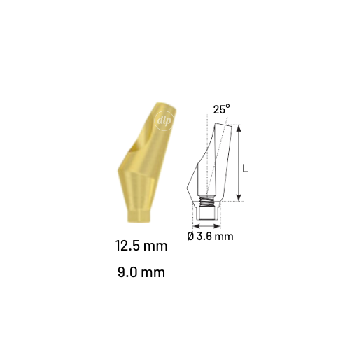 25° Anatomic Angled Titanium Abutment for Nobel Active® NP 3.5