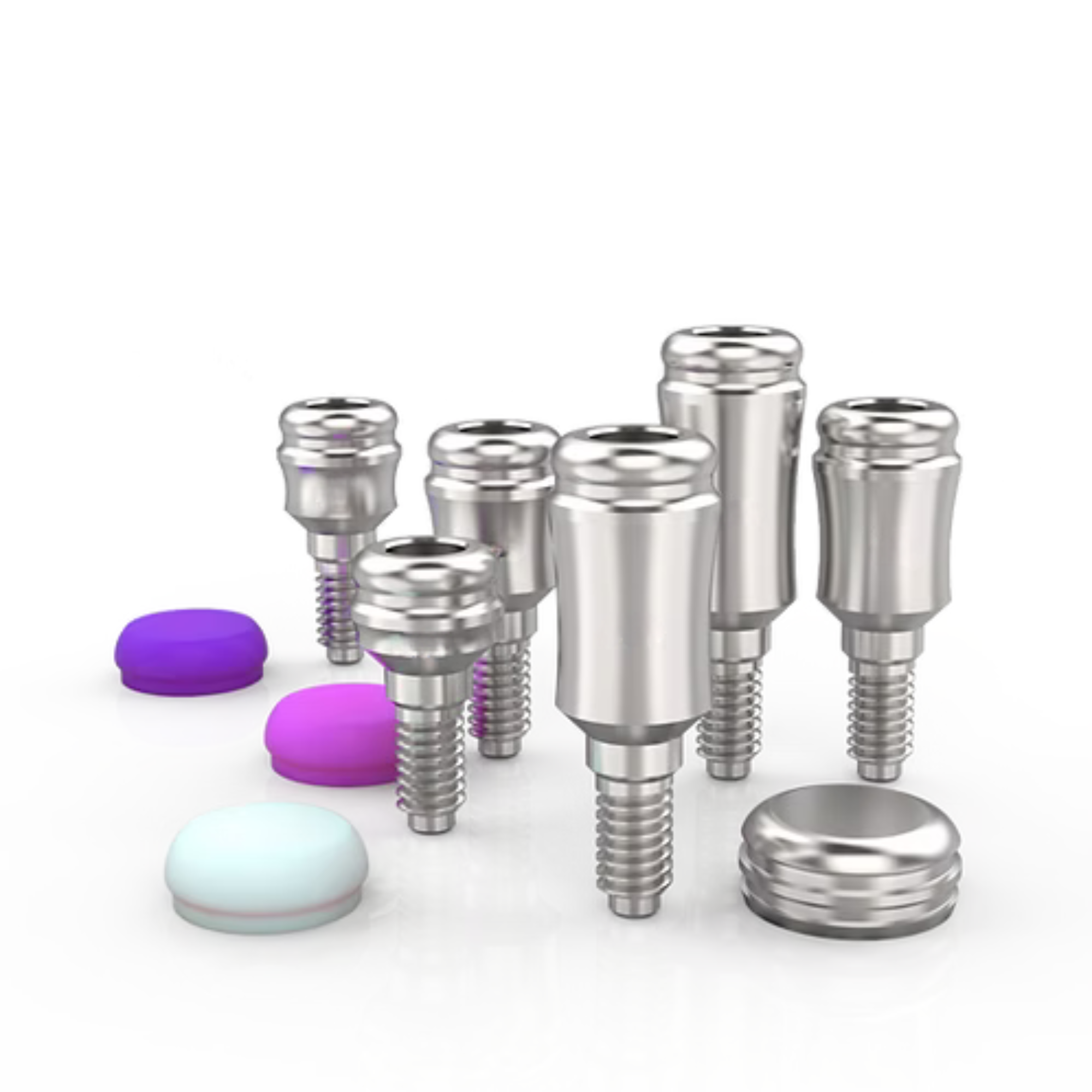 Zimmer® 3.5 overdenture set titanium base cap inserts