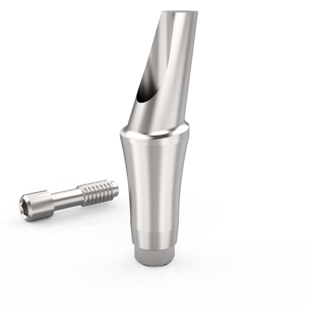 Angled Shoulder Abutment Compatible with MegaGen AnyRidge®, Gingiva Height 6mm, titanium with connection screw