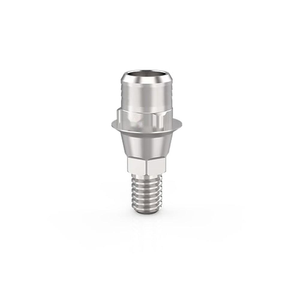 Ti-Base CAD/CAM Abutment for Osstem TS / Hiossen ET - Regular Platform, 1.0mm gingival height / T3.2mm thread size, angled front view