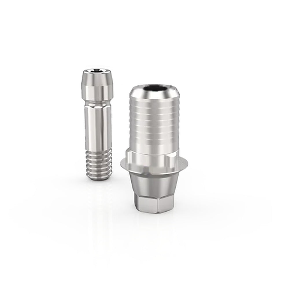 Ti-Base CAD/CAM Abutment for Osstem TS / Hiossen ET - Regular Platform, side view with screw