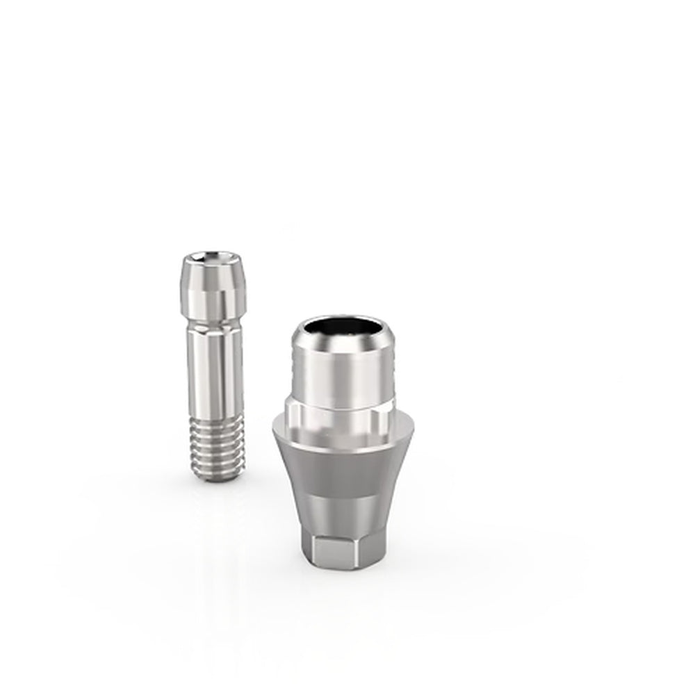Ti-Base CAD/CAM Abutment for Osstem TS / Hiossen ET - Regular Platform, side view with screw