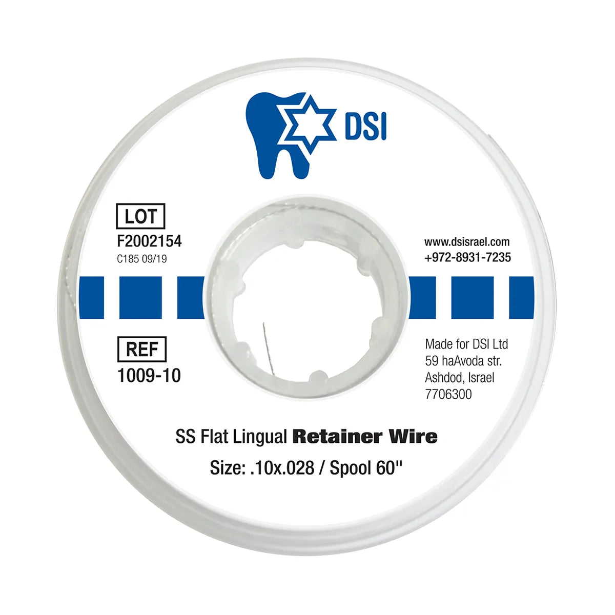 DIP SS Flat Lingual Retainer Wire 4-Strand .10x.028 60" Spool