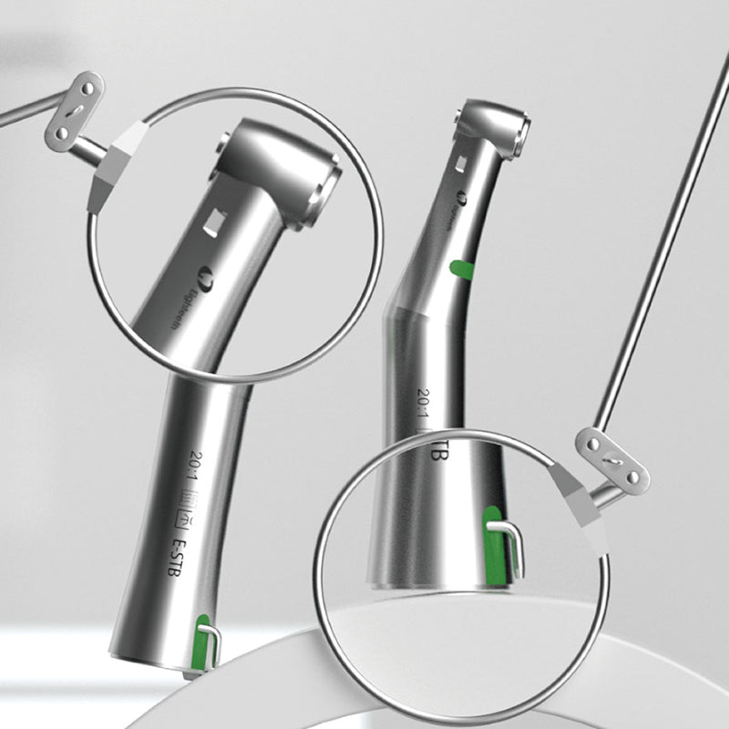 Eighteeth 20:1 surgical contra-angle with LED and irrigation clip